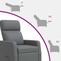 VidaXL Fotel masujący Szary Ekoskóra