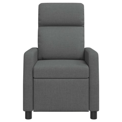 VidaXL Fotel masujący ciemnoszary tkanina