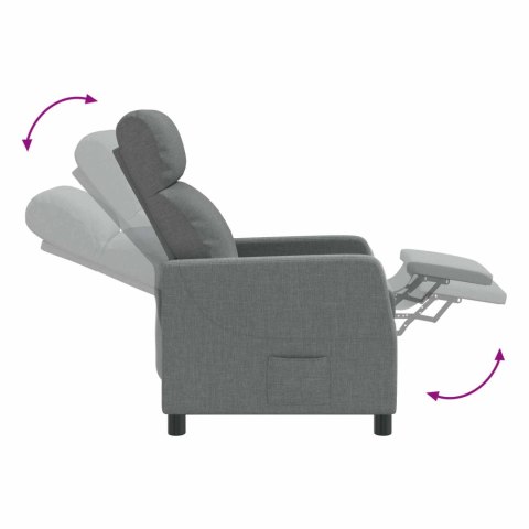 VidaXL Fotel masujący ciemnoszary tkanina