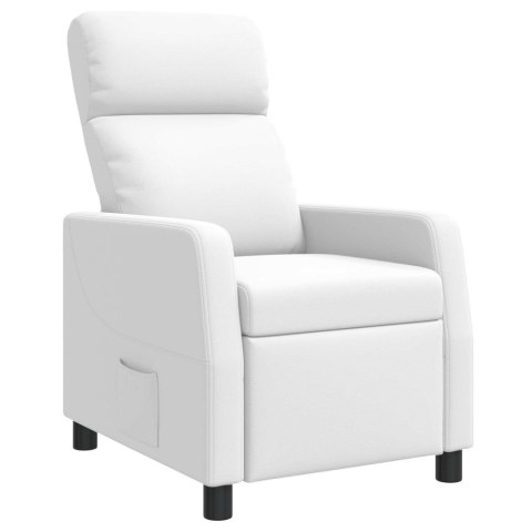 VidaXL Fotel recliner Biały Ekoskóra