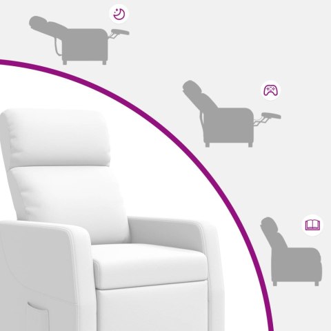 VidaXL Fotel recliner Biały Ekoskóra