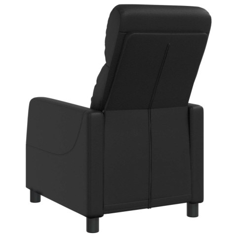 VidaXL Fotel recliner Czarny Ekoskóra