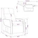 VidaXL Fotel recliner Czarny Ekoskóra