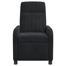 VidaXL Fotel recliner Czarny Welur