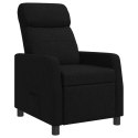 VidaXL Fotel recliner Czarny tkanina