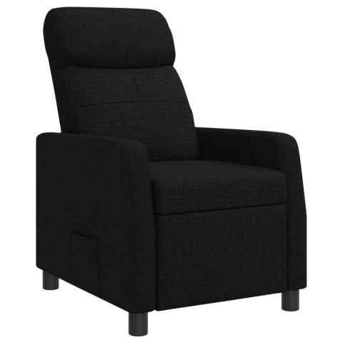 VidaXL Fotel recliner Czarny tkanina