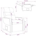 VidaXL Fotel recliner Czarny tkanina