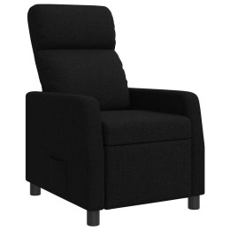 VidaXL Fotel recliner Czarny tkanina