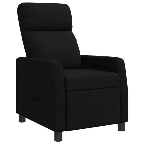 VidaXL Fotel recliner Czarny tkanina