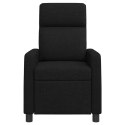 VidaXL Fotel recliner Czarny tkanina