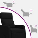 VidaXL Fotel recliner Czarny tkanina