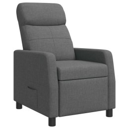 VidaXL Fotel recliner ciemnoszary tkanina