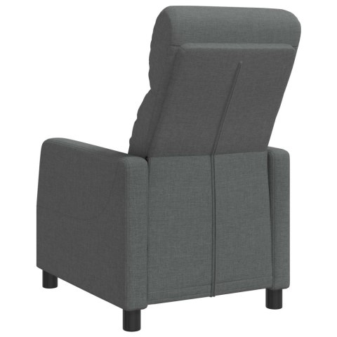 VidaXL Fotel recliner ciemnoszary tkanina