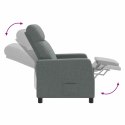 VidaXL Fotel recliner ciemnoszary tkanina
