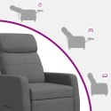 VidaXL Fotel recliner ciemnoszary tkanina