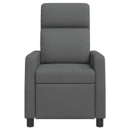 VidaXL Fotel recliner ciemnoszary tkanina
