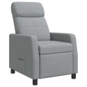 VidaXL Fotel recliner jasnoszary tkanina