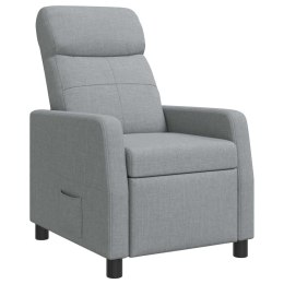 VidaXL Fotel recliner jasnoszary tkanina