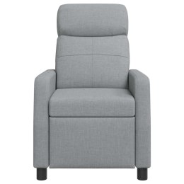 VidaXL Fotel recliner jasnoszary tkanina