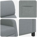 VidaXL Fotel recliner jasnoszary tkanina