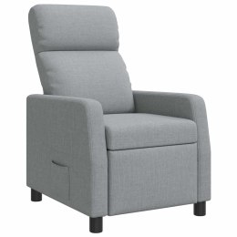 VidaXL Fotel recliner jasnoszary tkanina