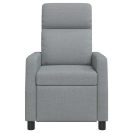 VidaXL Fotel recliner jasnoszary tkanina