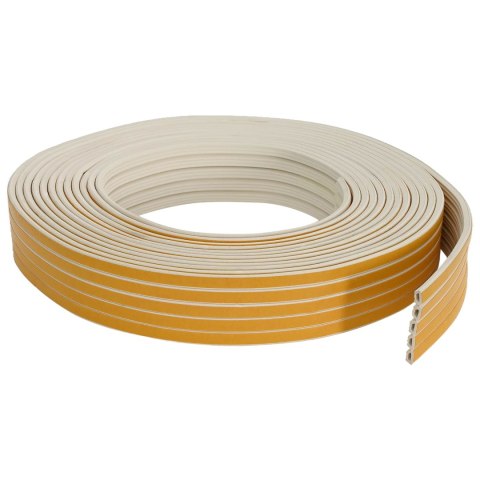 VidaXL Samoprzylepna uszczelka okienna Biały 10 x 6 mm 50 m Guma EPDM