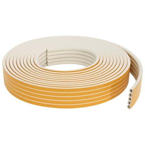 VidaXL Samoprzylepna uszczelka okienna Biały 14 x 12 mm 12 m Guma EPDM
