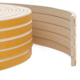 VidaXL Samoprzylepna uszczelka okienna Biały 8 x 3 mm 25 m Guma EPDM