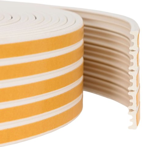 VidaXL Samoprzylepna uszczelka okienna Biały 9 x 4 mm 100 m Guma EPDM