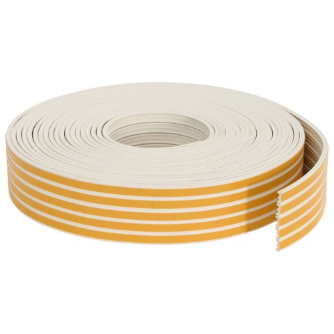VidaXL Samoprzylepna uszczelka okienna Biały 9 x 4 mm 100 m Guma EPDM