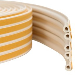 VidaXL Samoprzylepna uszczelka okienna Biały 9 x 6 mm 100 m Guma EPDM