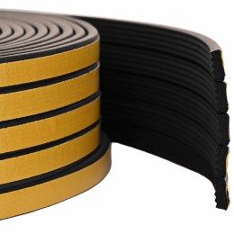 VidaXL Samoprzylepna uszczelka okienna Czarny 10 x 4 mm 50 m Guma EPDM