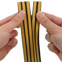 VidaXL Samoprzylepna uszczelka okienna Czarny 10 x 6 mm 50 m Guma EPDM