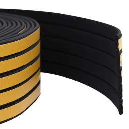 VidaXL Samoprzylepna uszczelka okienna Czarny 9 x 3 mm 50 m Guma EPDM