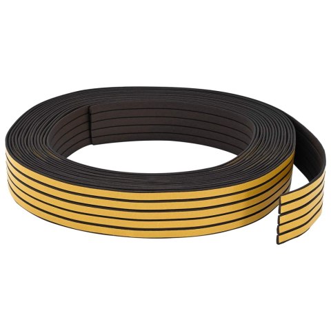 VidaXL Samoprzylepna uszczelka okienna Czarny 9 x 3 mm 50 m Guma EPDM