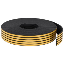 VidaXL Samoprzylepna uszczelka okienna Czarny 9 x 4 mm 50 m Guma EPDM