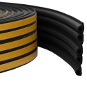 VidaXL Samoprzylepna uszczelka okienna Czarny 9 x 6 mm 25 m Guma EPDM