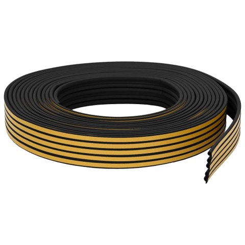 VidaXL Samoprzylepna uszczelka okienna Czarny 9 x 6 mm 50 m Guma EPDM