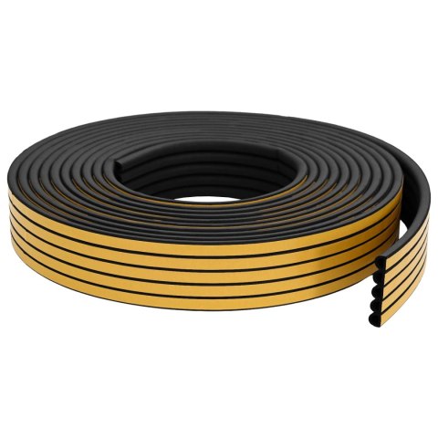 VidaXL Samoprzylepna uszczelka okienna Czarny 9 x 8 mm 100 m Guma EPDM