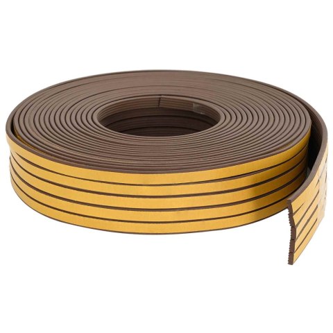 VidaXL Samoprzylepna uszczelka okienna brązowy 8 x 3 mm 25 m Guma EPDM