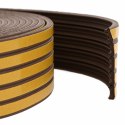 VidaXL Samoprzylepna uszczelka okienna brązowy 9 x 4 mm 25 m Guma EPDM