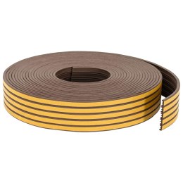 VidaXL Samoprzylepna uszczelka okienna brązowy 9 x 4 mm 25 m Guma EPDM