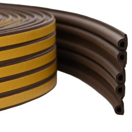 VidaXL Samoprzylepna uszczelka okienna brązowy 9 x 6 mm 25 m Guma EPDM