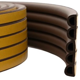 VidaXL Samoprzylepna uszczelka okienna brązowy 9 x 8 mm 25 m Guma EPDM