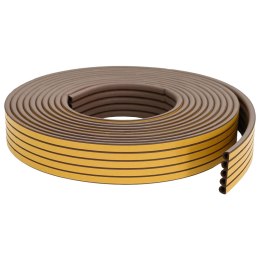VidaXL Samoprzylepna uszczelka okienna brązowy 9 x 8 mm 25 m Guma EPDM