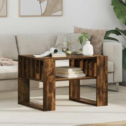VidaXL Stolik kawowy Dąb wędzony 66 x 49,5 x 45 cm Drewno inżynieryjne