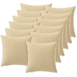 VidaXL Poszewka na poduszkę 12 pcs HEERLEN Beżowy 40 x 40 cm Poliester