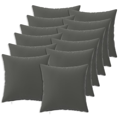 VidaXL Poszewka na poduszkę 12 pcs HEERLEN antracytowy 40 x 40 cm