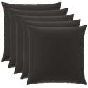 VidaXL Poszewka na poduszkę 6 pcs HEERLEN Czarny 80 x 80 cm Poliester